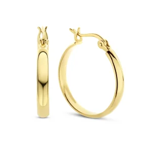 Bibbiena Poppi Casentino 925 sterling zilver gold plated Creolen