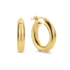 Bibbiena Poppi Casentino 925 sterling zilveren gold plated oorringen met 14 karaat gouden plating