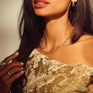 Bibbiena Poppi Clara te 925 sterling zilver Schakelketting