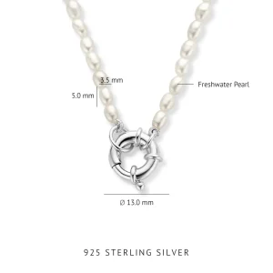 Brioso Cortona Bella 925 sterling zilveren parel Ketting met zoetwaterparels