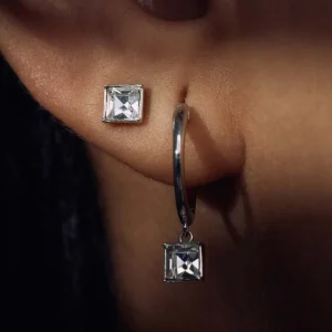 Parte Di Me Cento Luci Perla 925 sterling zilver Oorknoppen met preciosa kristal PDM36149