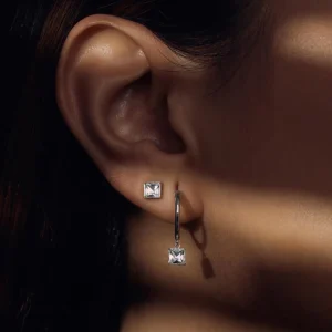 Parte Di Me Cento Luci Perla 925 sterling zilver Oorknoppen met preciosa kristal PDM36149