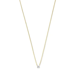 Ponte Vecchio Sofia 925 sterling zilver gold plated Ketting met zirkonia steen