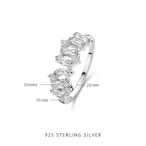 Santa Maria della Base 925 sterling zilveren ring met zirkonia stenen