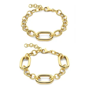 Sorprendimi 925 sterling zilveren gold plated armband giftset
