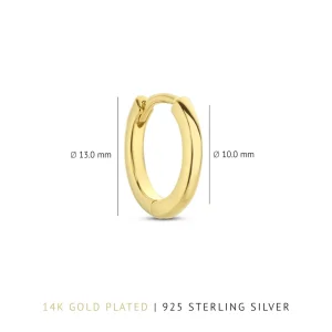 Sorprendimi 925 sterling zilveren gold plated orringen met zirkonia stenen